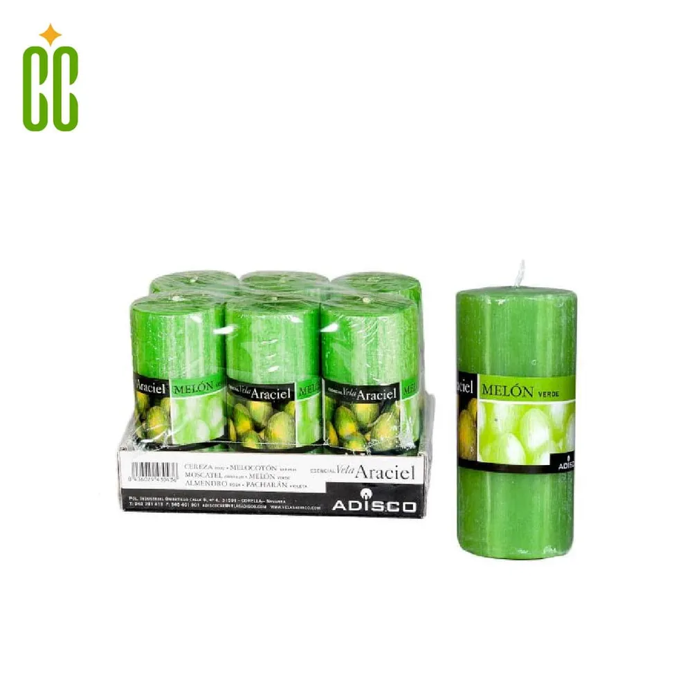 Vela Araciel Verde (Melón) 1 Unidade Cosmo Cosmetics