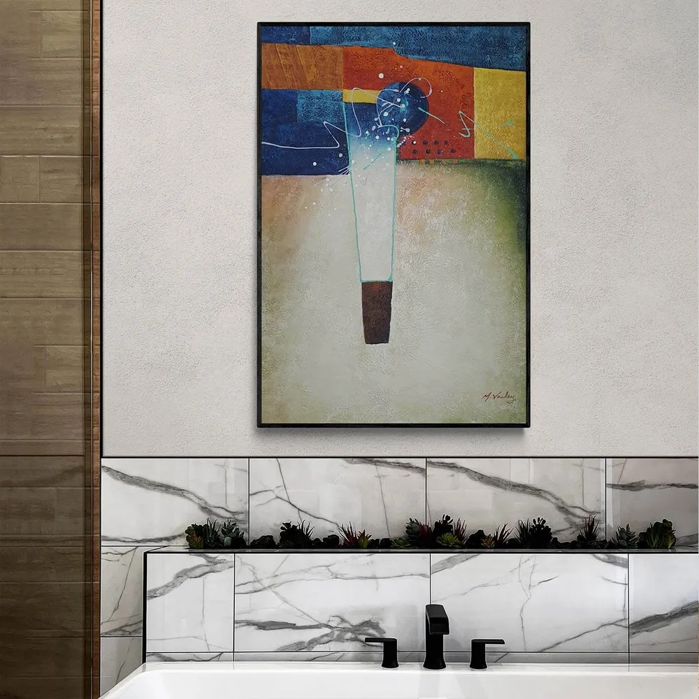 Cuadro Abstracto Cubo 60x90cm