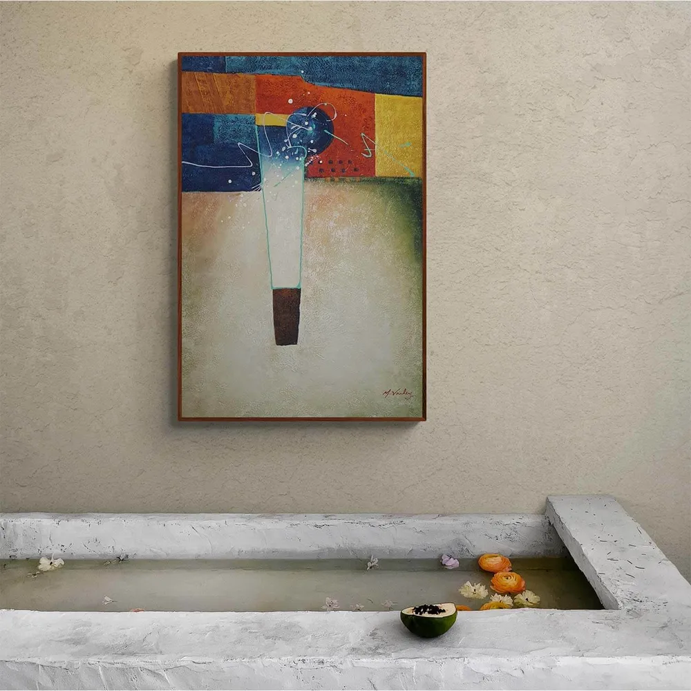 Cuadro Abstracto Cubo 60x90cm