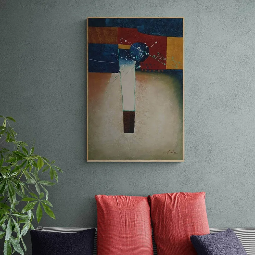 Cuadro Abstracto Cubo 60x90cm