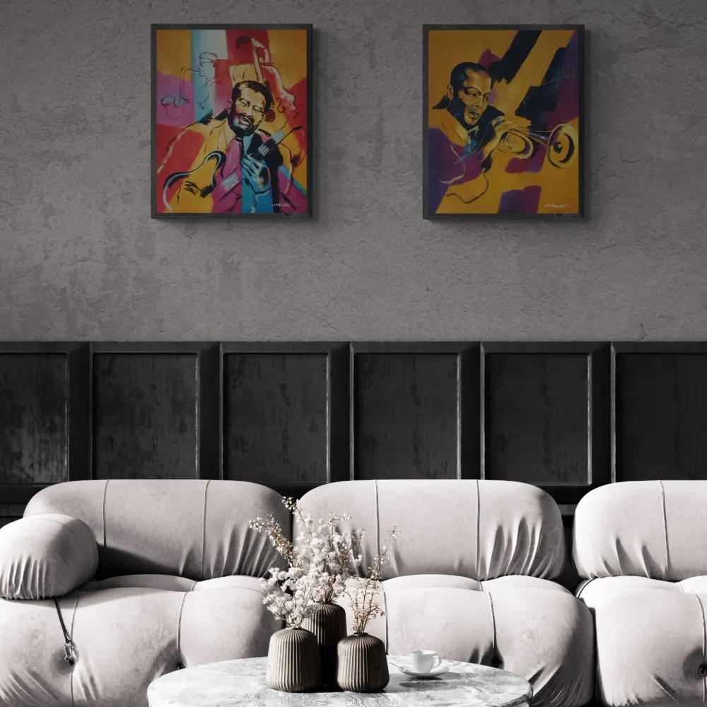 Cuadro Arte Pop Negro 50x60 cm