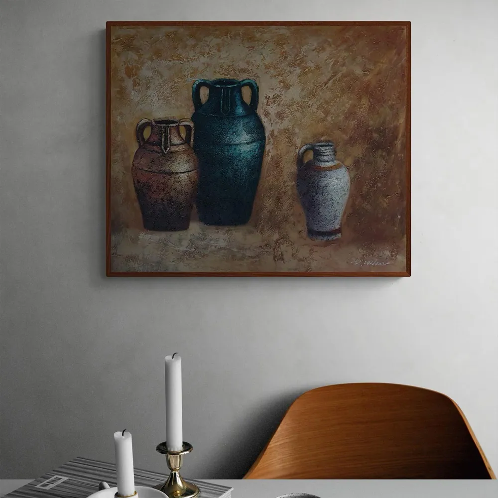Cuadro Bodegón Ánforas 60x50 cm