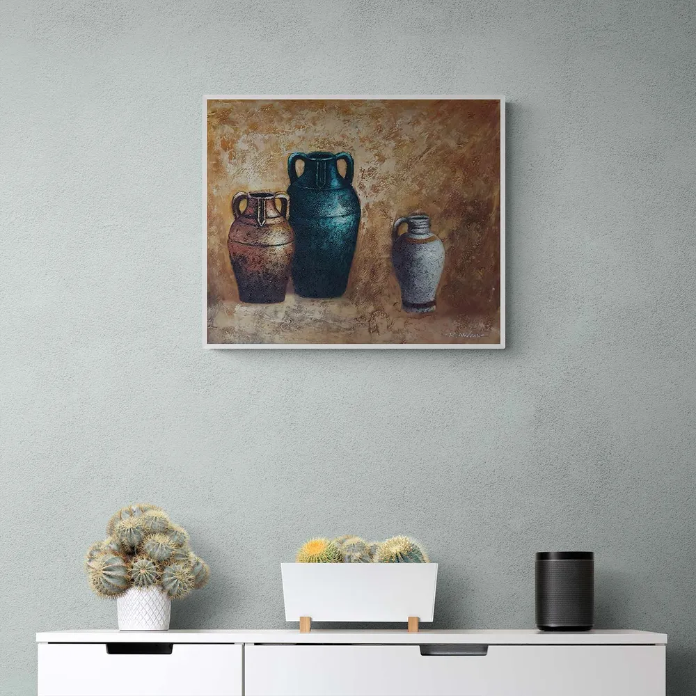 Cuadro Bodegón Ánforas 60x50 cm