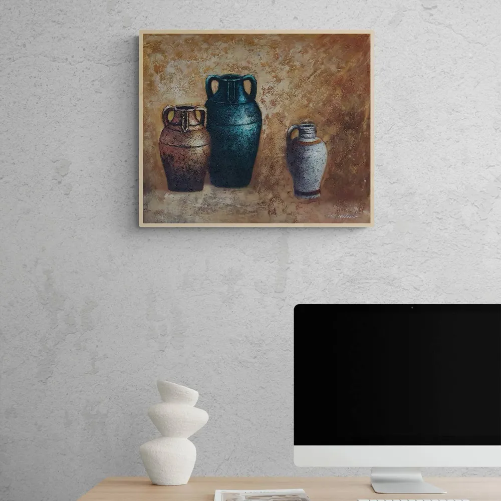 Cuadro Bodegón Ánforas 60x50 cm