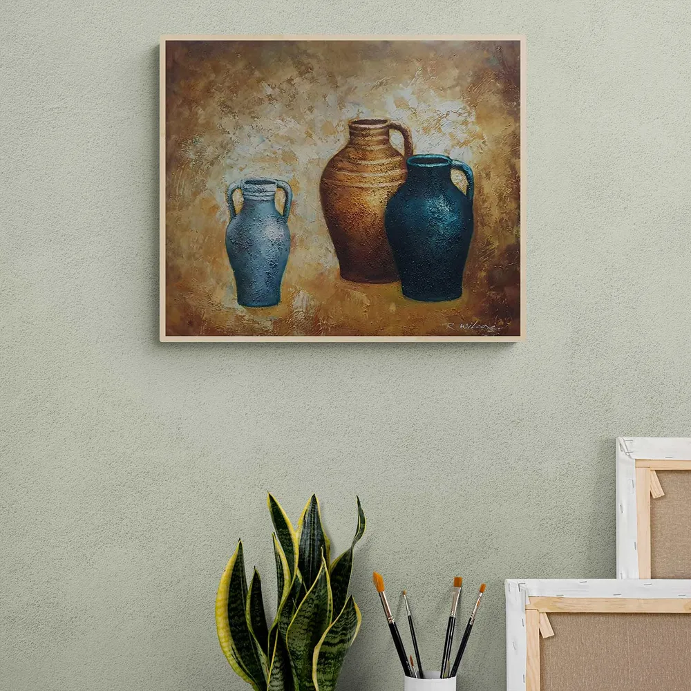 Cuadro Bodegón Ánforas III 60x60 cm