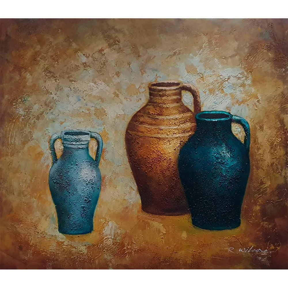 Cuadro Bodegón Ánforas III 60x60 cm