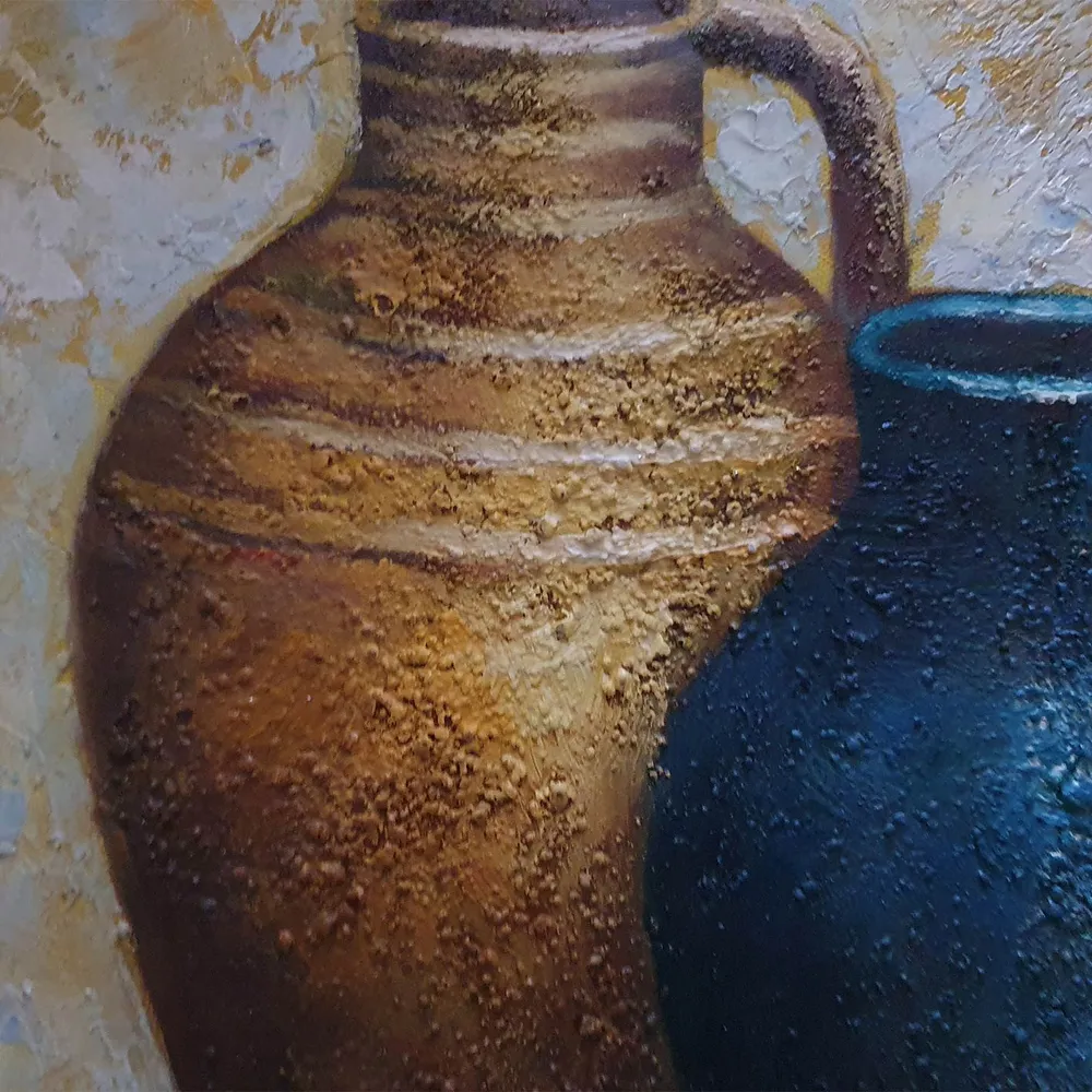 Cuadro Bodegón Ánforas III 60x60 cm