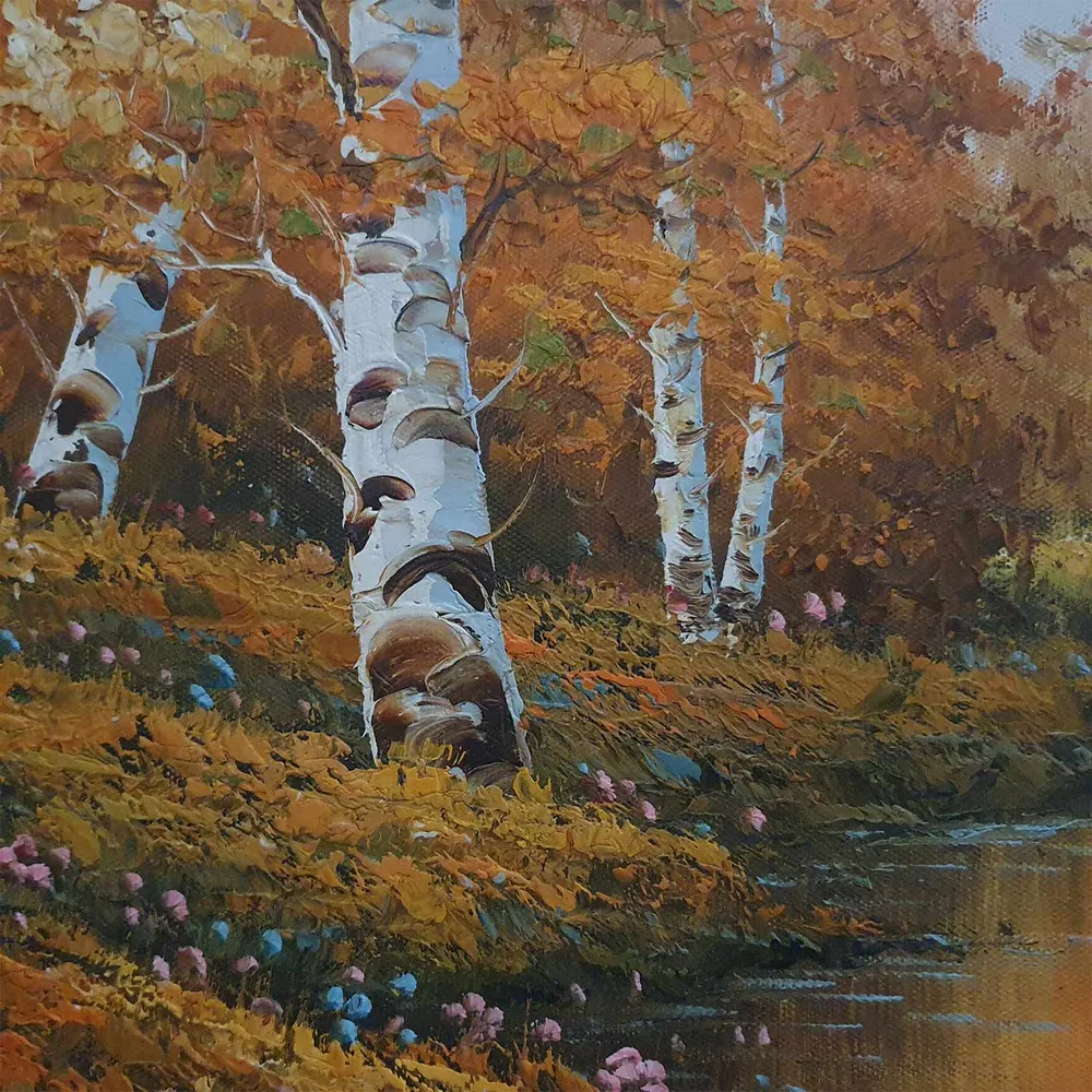Cuadro Bosque y Lago 90x40 cm