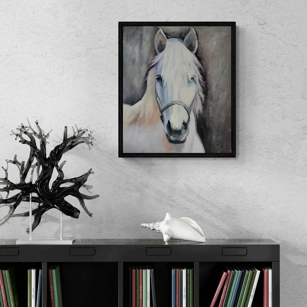 Cuadro Caballo Blanco 46x55 cm - Cuadros para Pasillo y Entrada