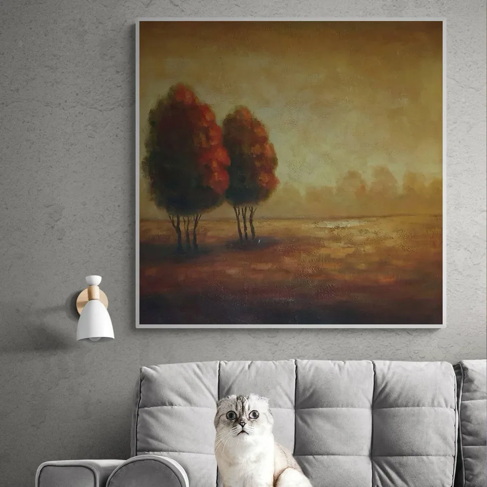Cuadro Dos Árboles 80x80 cm