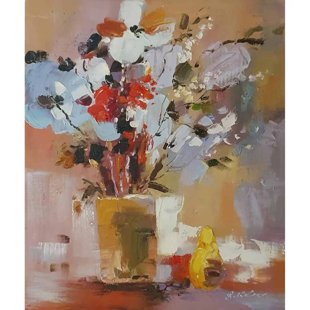 Cuadro Floral Espátula 50x60 cm