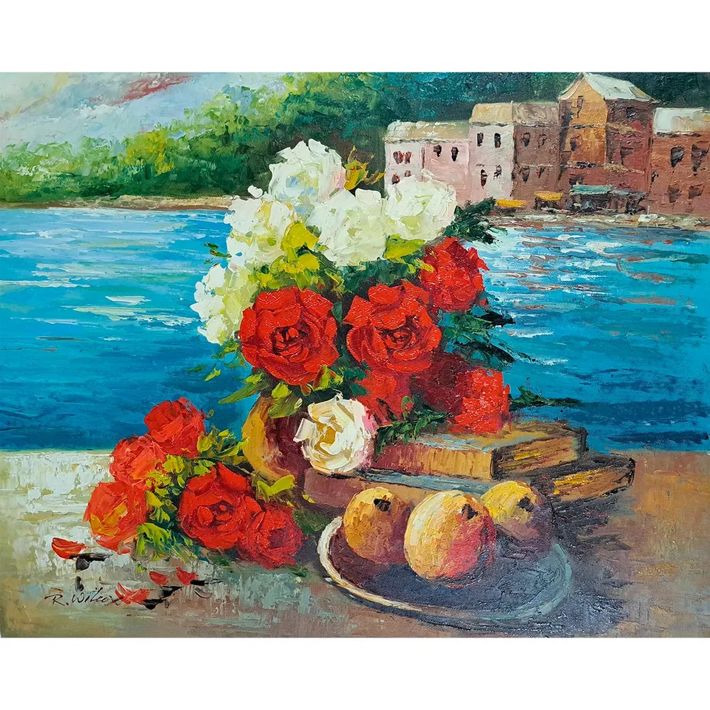 Cuadro Flores Mar 60x50 cm
