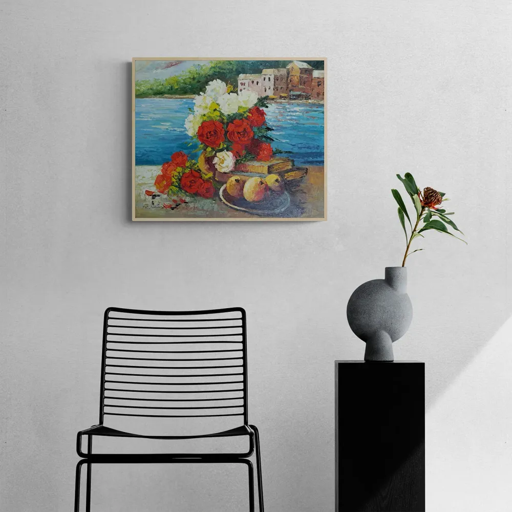 Cuadro Flores Mar 60x50 cm
