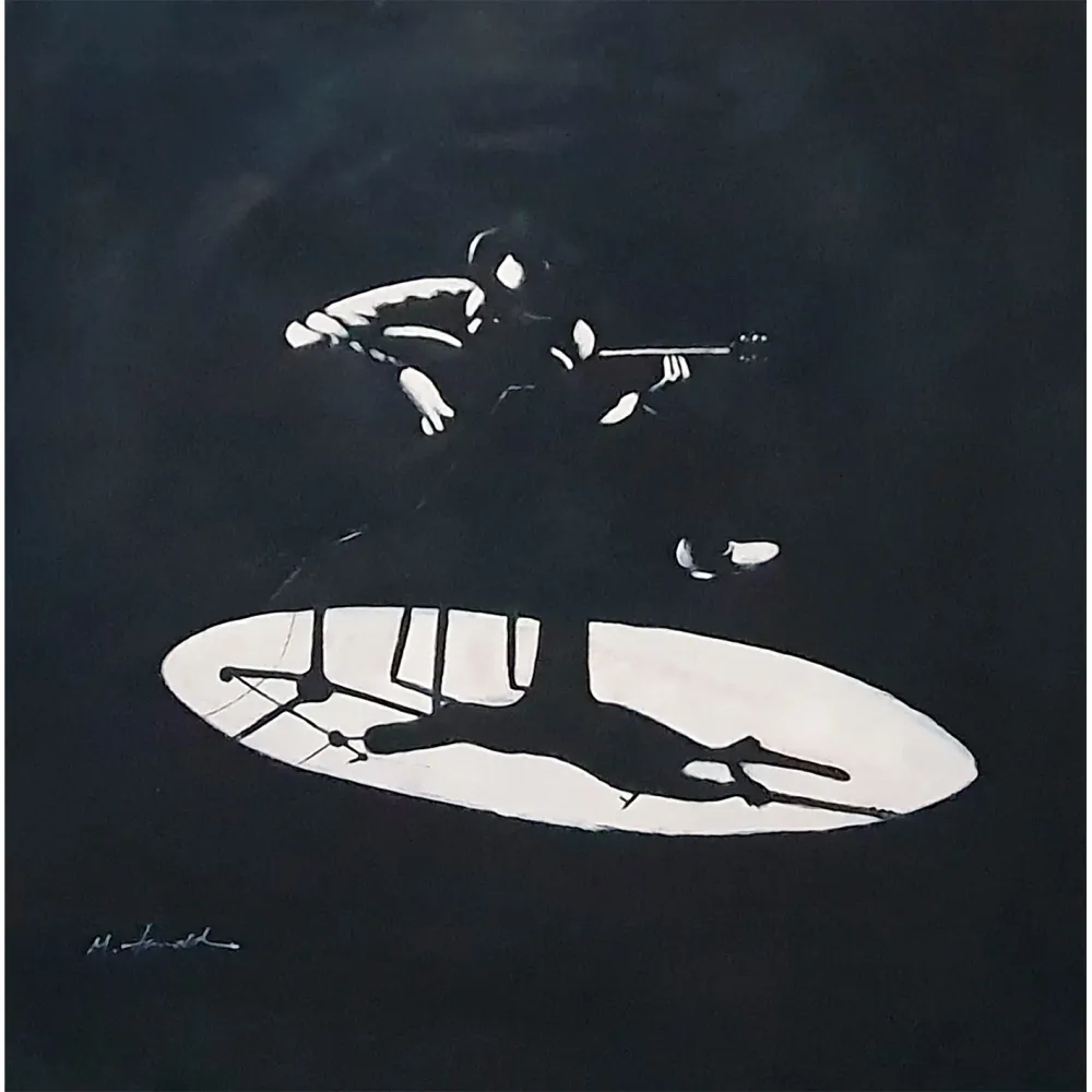 Cuadro Guitarrista 80x80 cm