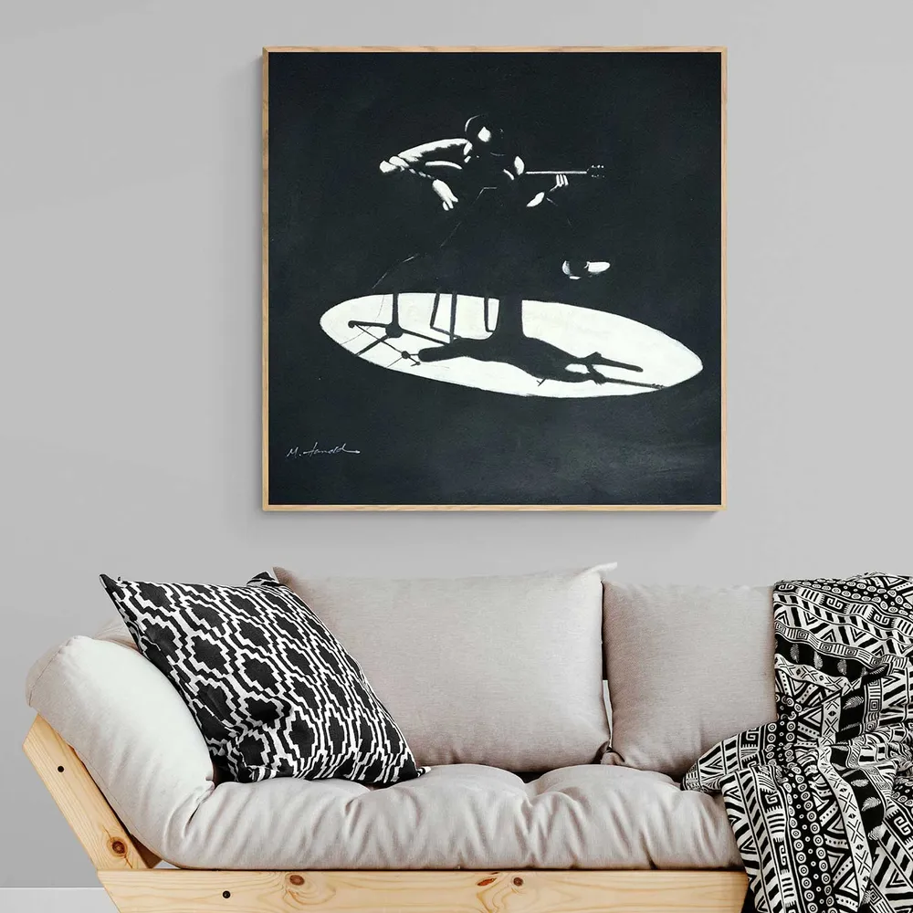 Cuadro Guitarrista 80x80 cm