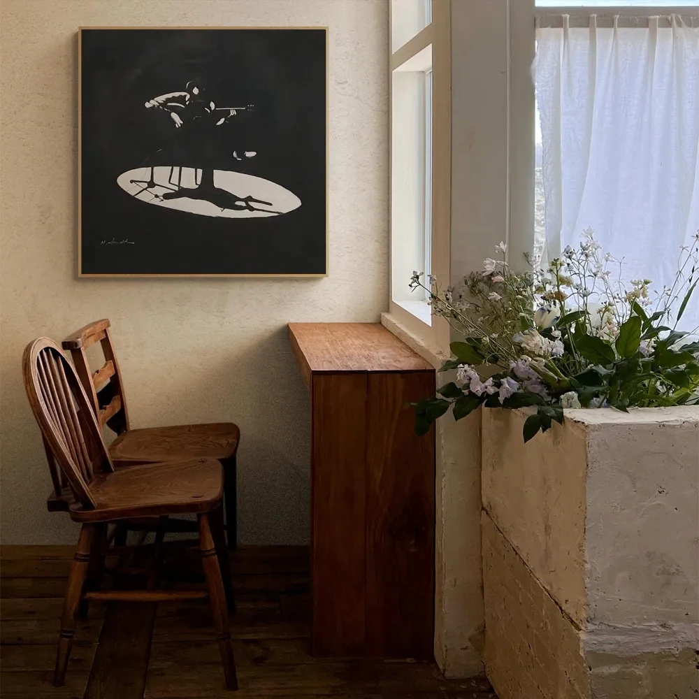 Cuadro Guitarrista 80x80 cm