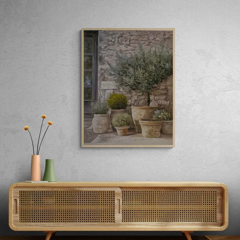 Cuadro al Óleo Macetas Mediterráneas 100x80 cm