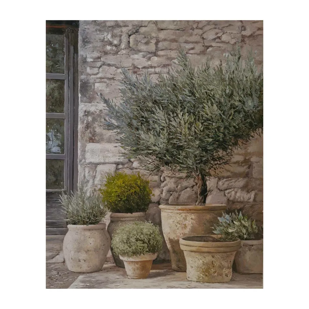 Cuadro al Óleo Macetas Mediterráneas 100x80 cm