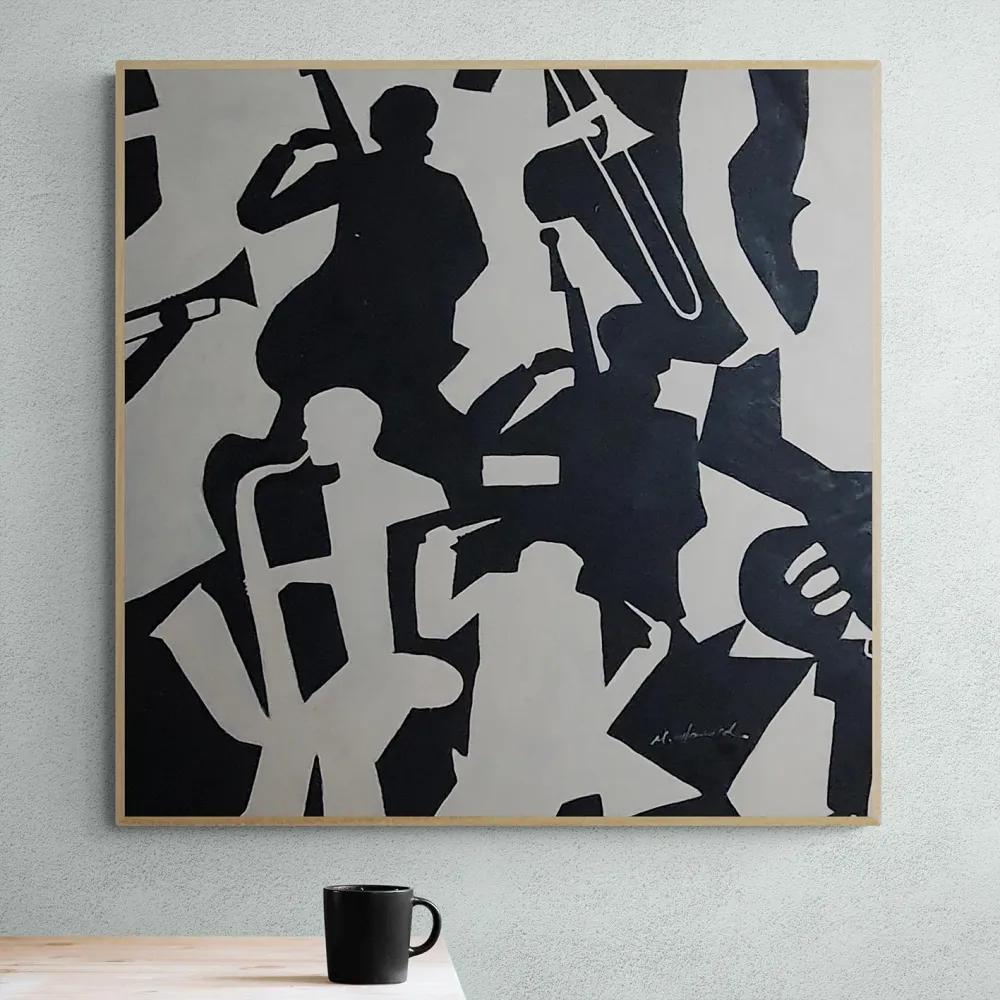 Cuadro Músicos Lados 80x80 cm