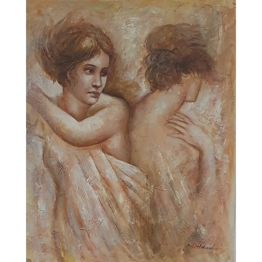 Cuadro Mujeres Sábanas 50x60 cm