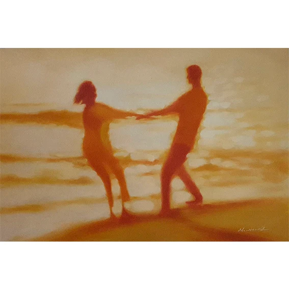Cuadro Pareja Playa 90x60 cm
