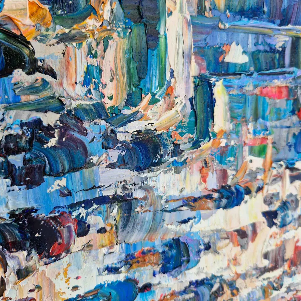 Cuadro Reflejos Urbanos 102x102 cm