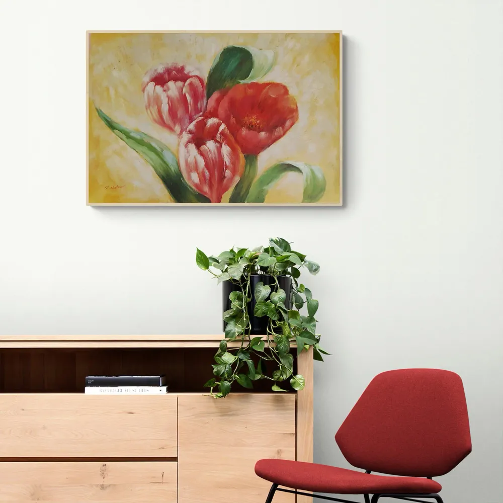 Cuadro Tulipanes Decor 90x60 cm