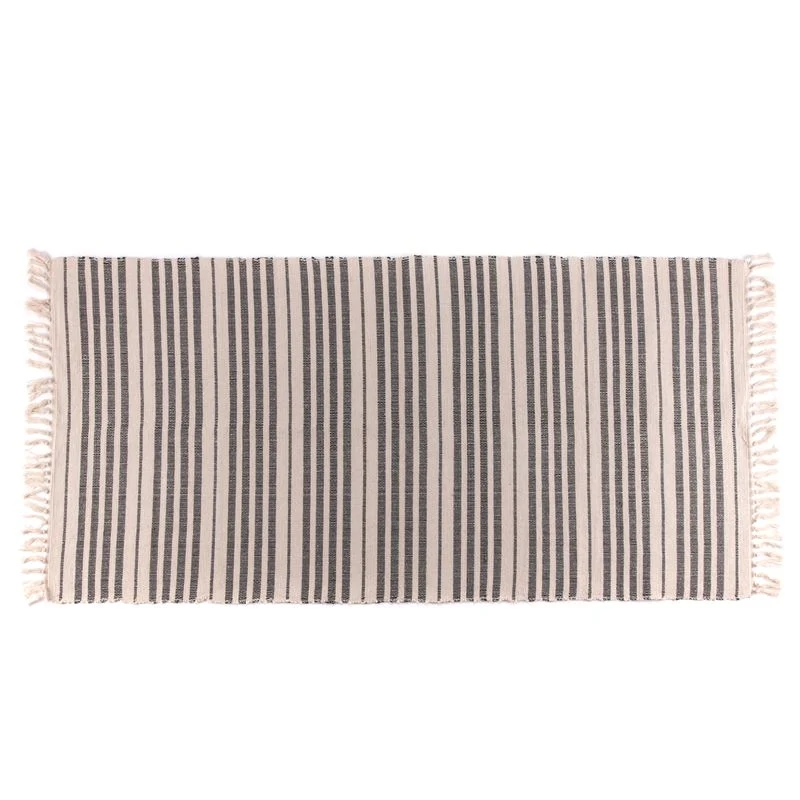 ALFOMBRA RAYAS GRIS 75X150 DCASA
