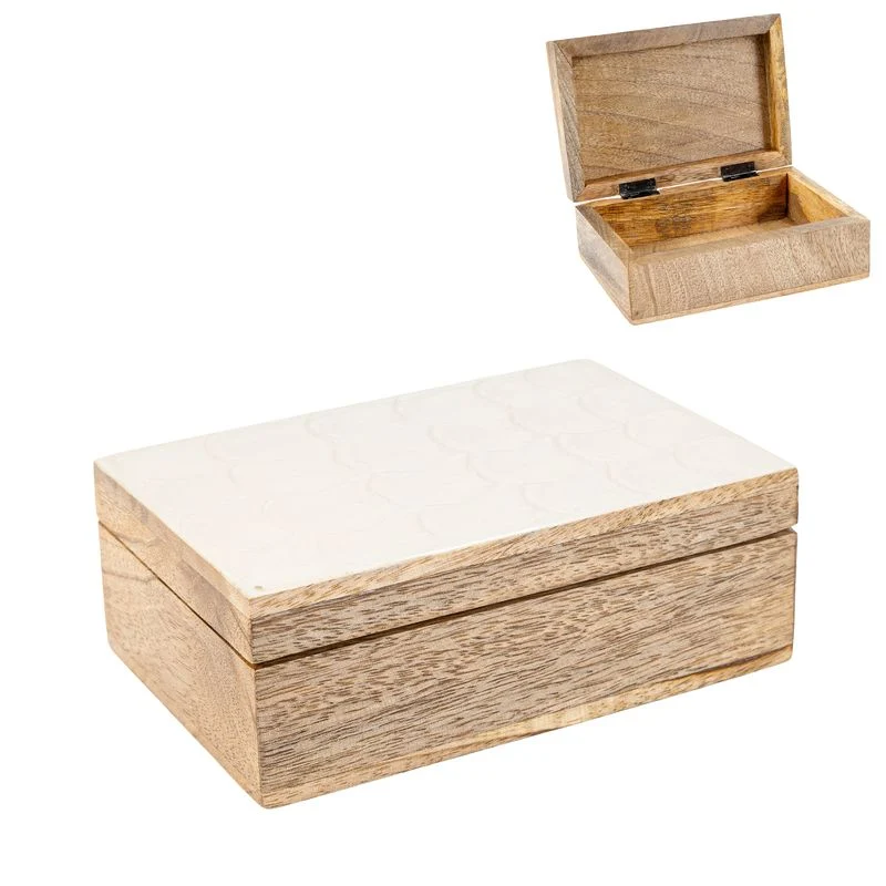 CAJA RECTANGULAR L IVORY DCASA