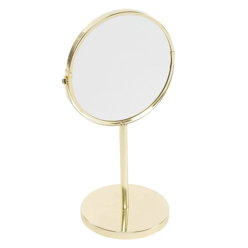 ESPEJO SOBREMESA 2 AUMENTOS DORADO DCASA