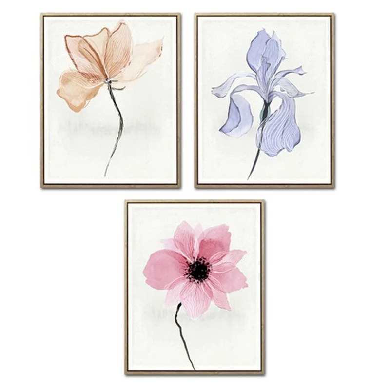 LIENZO 40X50 FLORES DCASA