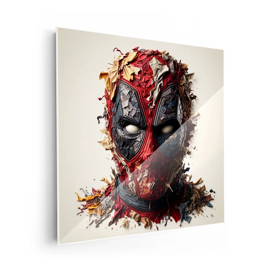 DeadPool Hojas Tela Colores Poster