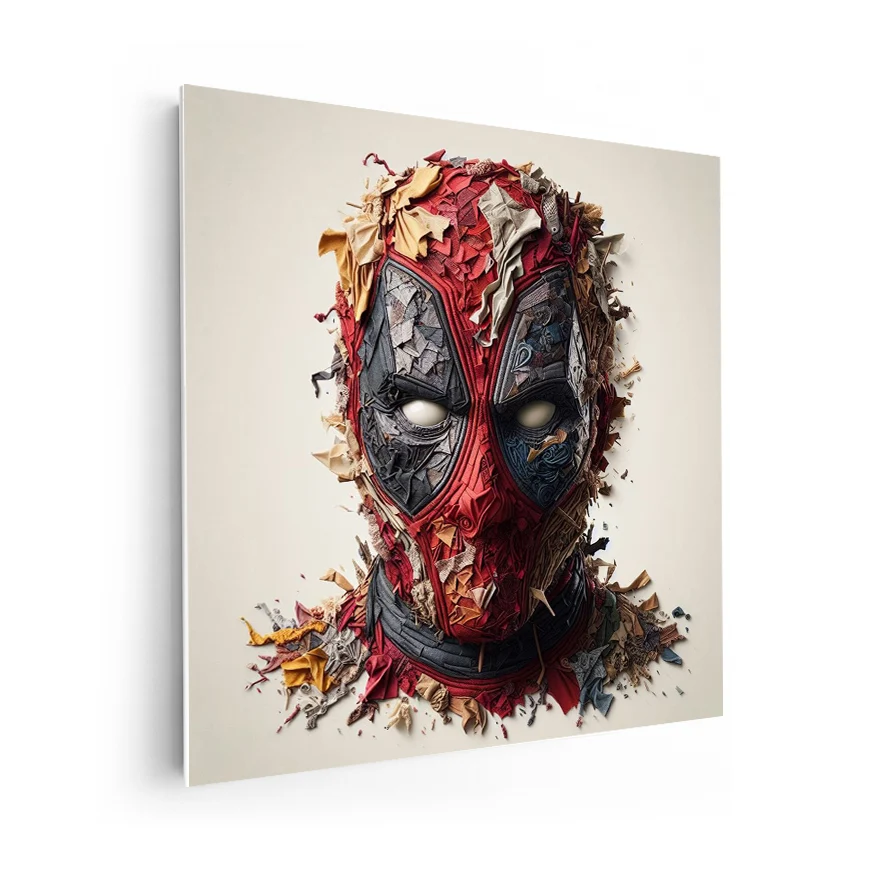 DeadPool Hojas Tela Colores Poster