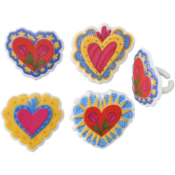 Anillos Cupcake Milagros Corazones Decopac