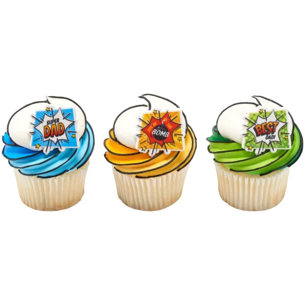 Anillos para cupcakes surtidos Super Papá Decopac