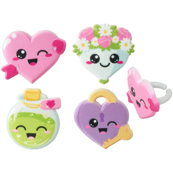 Anillos para cupcakes de Valentine Cuties Decopac