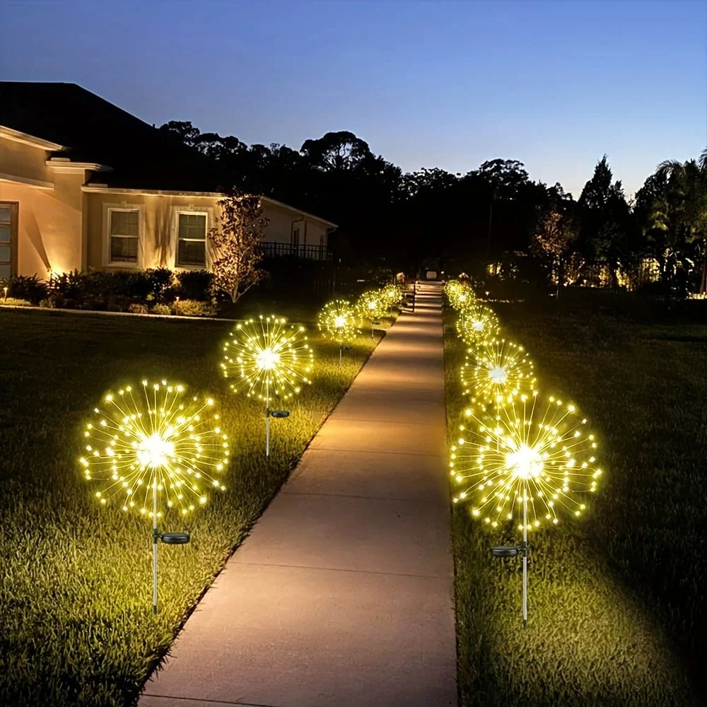 Decoración 420 Led Flor c/ Panel Solar Recargable