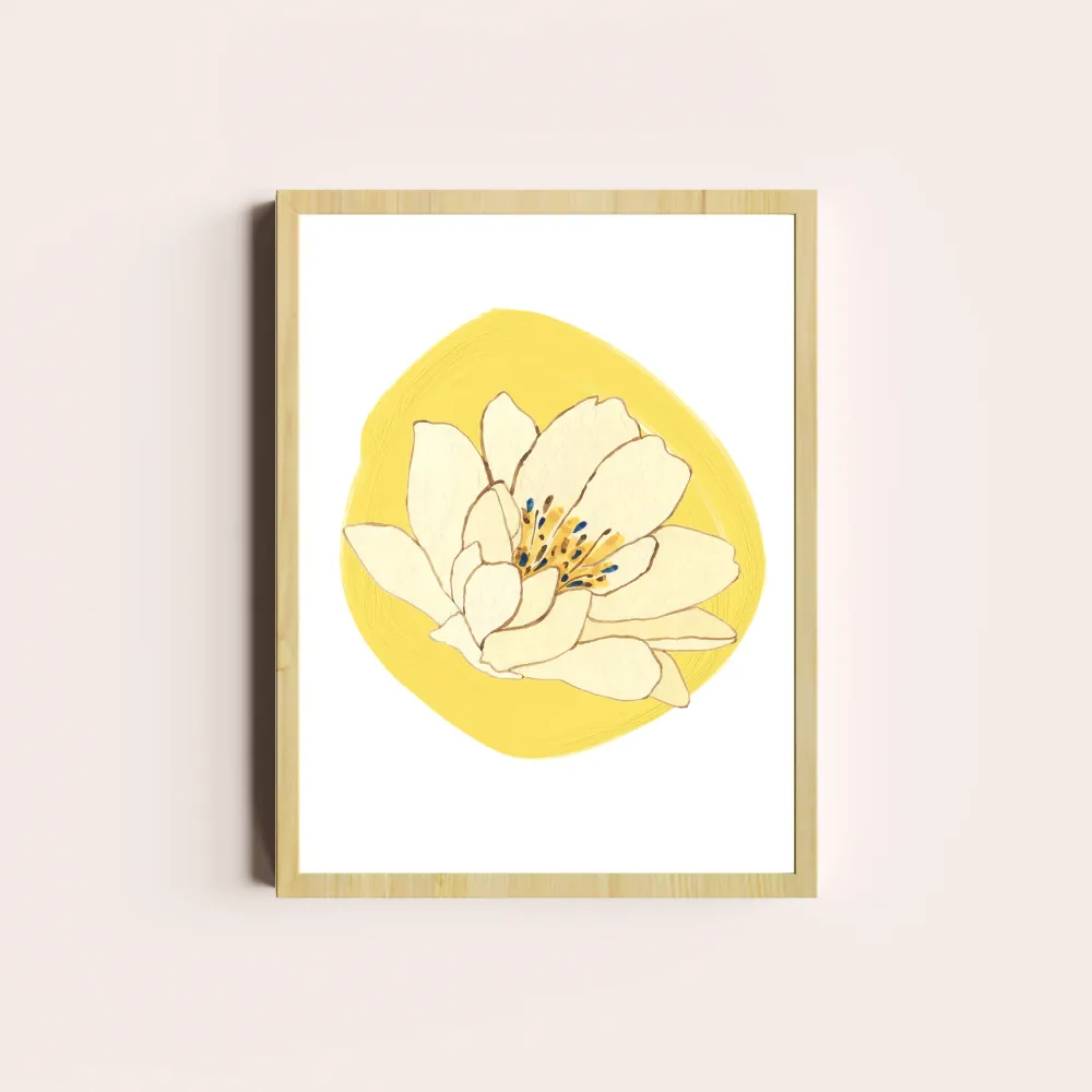Flor en amarillo Depto Textil