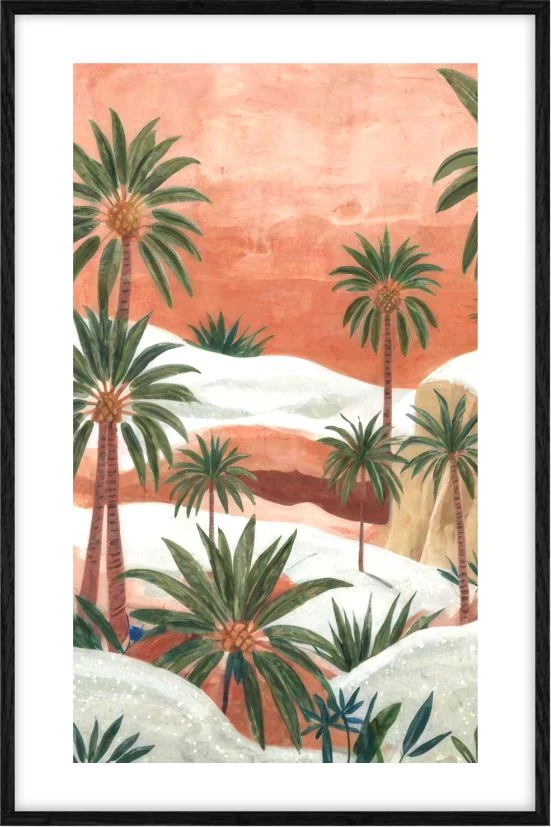 Palms on snow Desert Vista