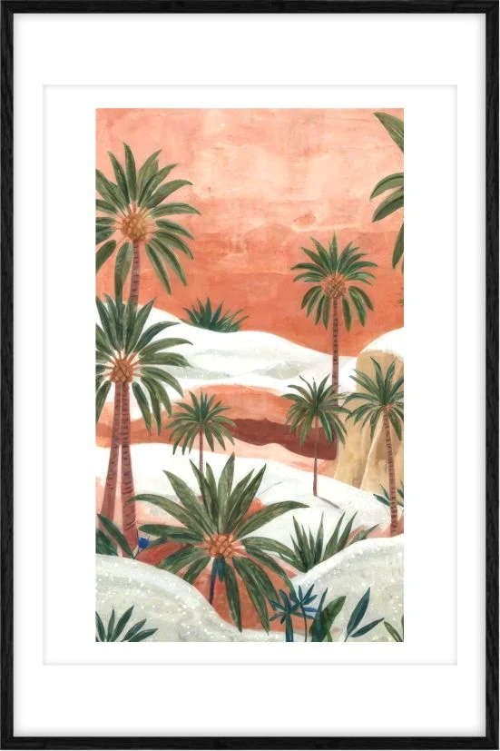Palms on snow Desert Vista