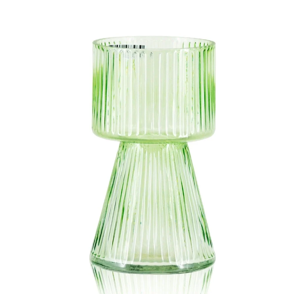 DM GREEN VASE 4.7X7.9"
