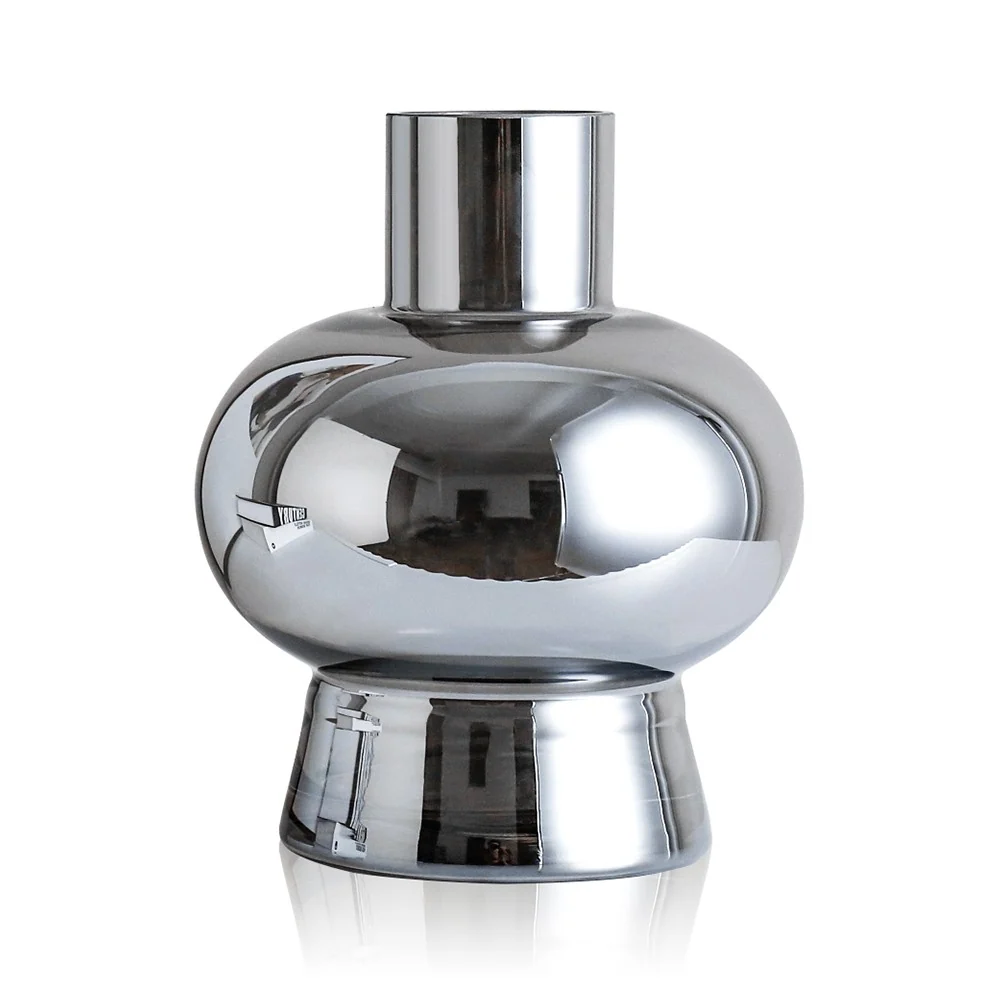 DM SMOKY GLASS VASE 7.2"