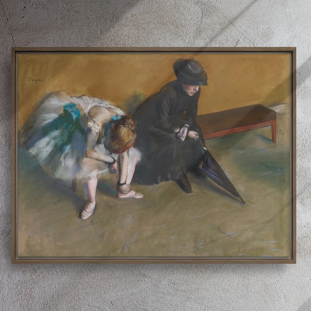 Lienzo - Edgar Degas, Esperando