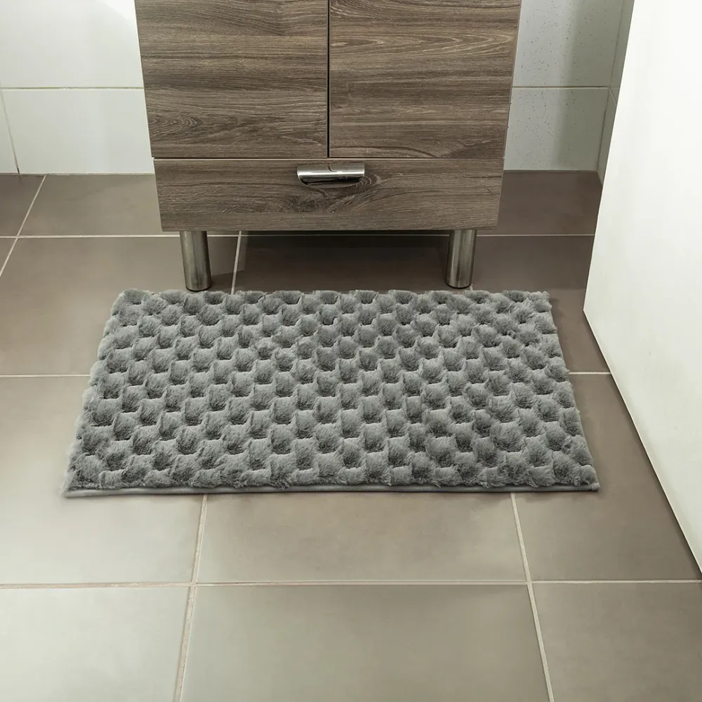 Tapete De Baño Nebbia Gris eleganthome