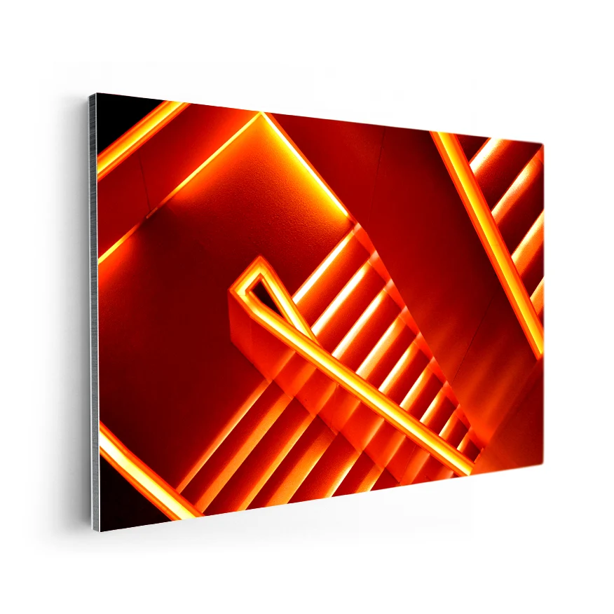Escaleras Neón Poster