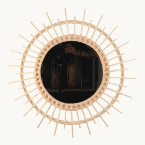 ESPEJO DE RATTAN, 70 CM DIAMETRO