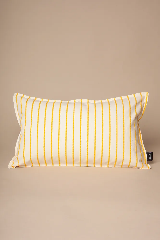 Funda cojín cadena amarillo 30cmx50cm eturelmadrid