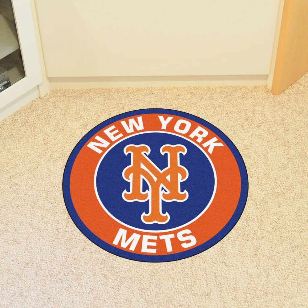 MLB - Alfombra con logo de los New York Mets - Diámetro de 27 pulgadas FANMATS