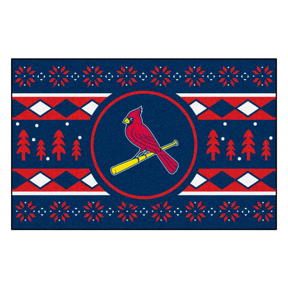 MLB - Alfombra navideñ con diseño de los St. Louis Cardinals - 19 x 30 pulgadas FANMATS