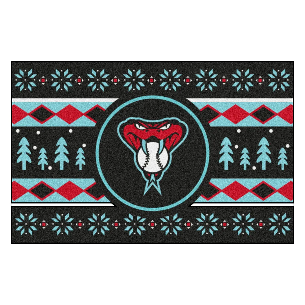 MLB - Alfombra navideñ con diseño de serpiente de los Arizona Diamondbacks - 19 x 30 pulgadas. FANMATS